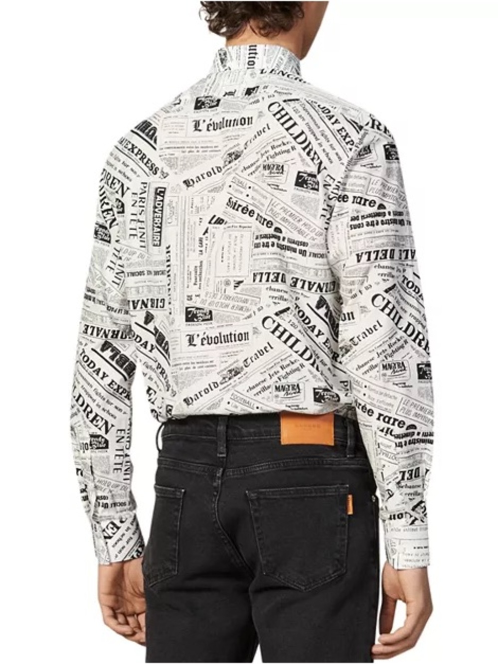 Sandro Newspaper Slim Fit Shirt - Medium - Picture 2 of 14